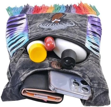 ROYAL The Collection Small Hippie Phone Purse Crossbody, Boho Travel Bag