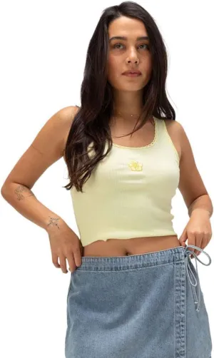Rsq Womens Hibiscus Embroidered Tank Top