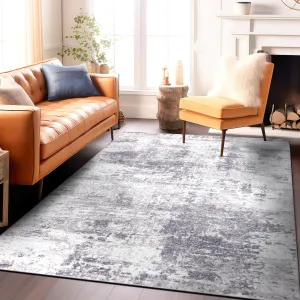 Rugshop Distressed Abstract Area Rug 3'3"x 5' Gray