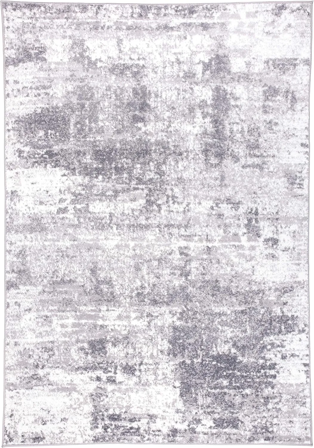Rugshop Distressed Abstract Area Rug 3'3"x 5' Gray