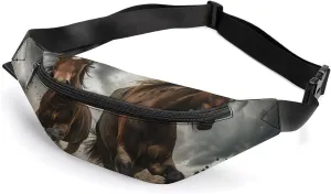 Running Wild Horses Crossbody Fanny Pack Waist Packs Adjustable Shoulder Bags Sling Bag for Hiking Running Cycling