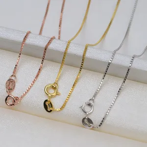 S925 Silver 0.8mm Box Chain For Pendant Wholesale