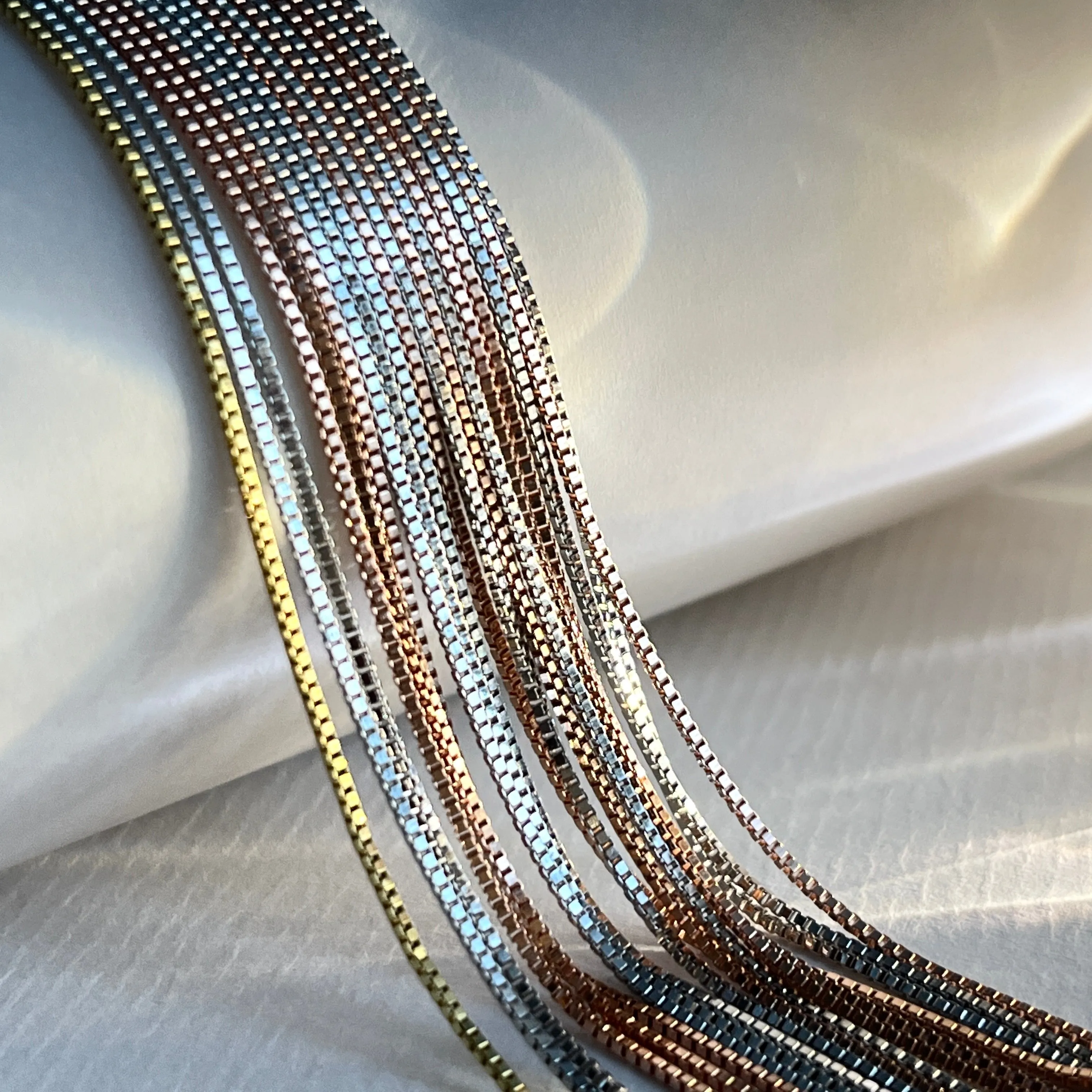 S925 Silver 0.8mm Box Chain For Pendant Wholesale