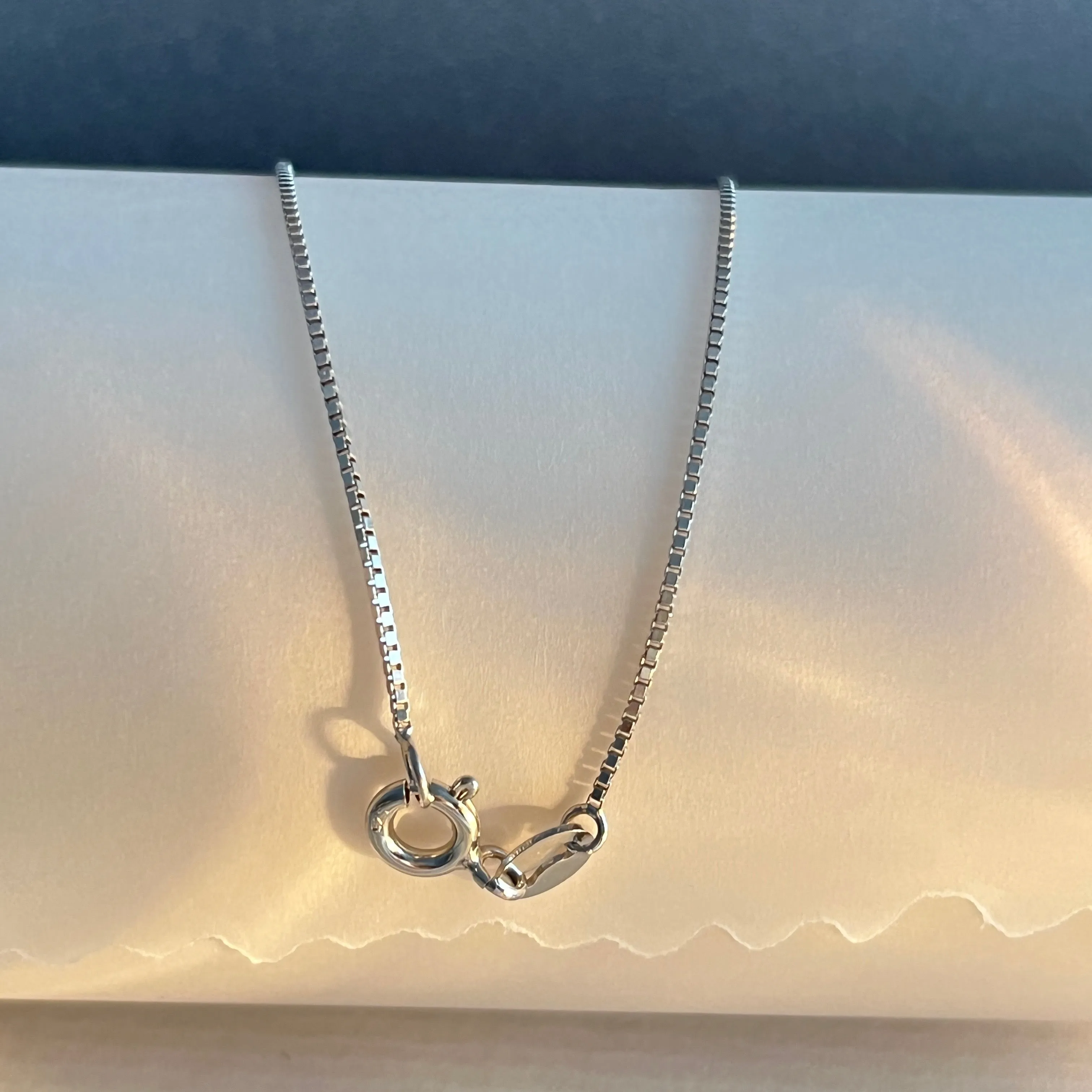 S925 Silver 0.8mm Box Chain For Pendant Wholesale