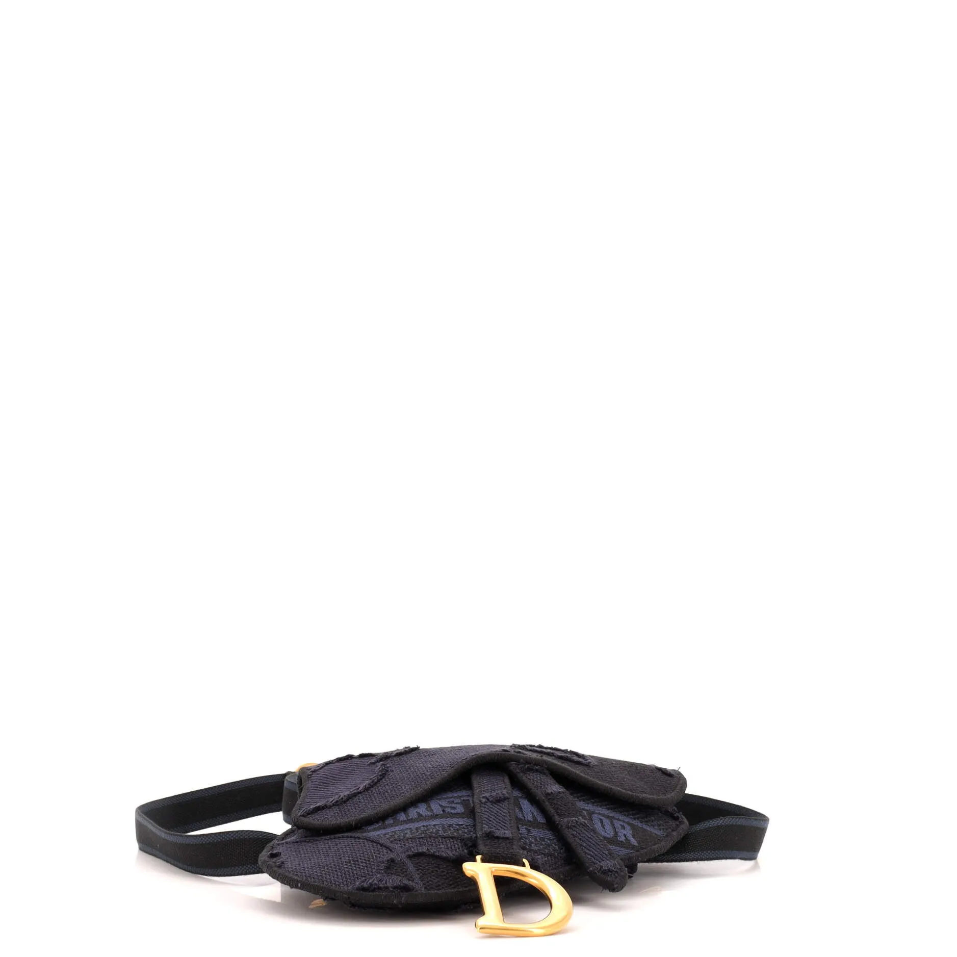 Saddle Belt Bag Camouflage Embroidered Canvas