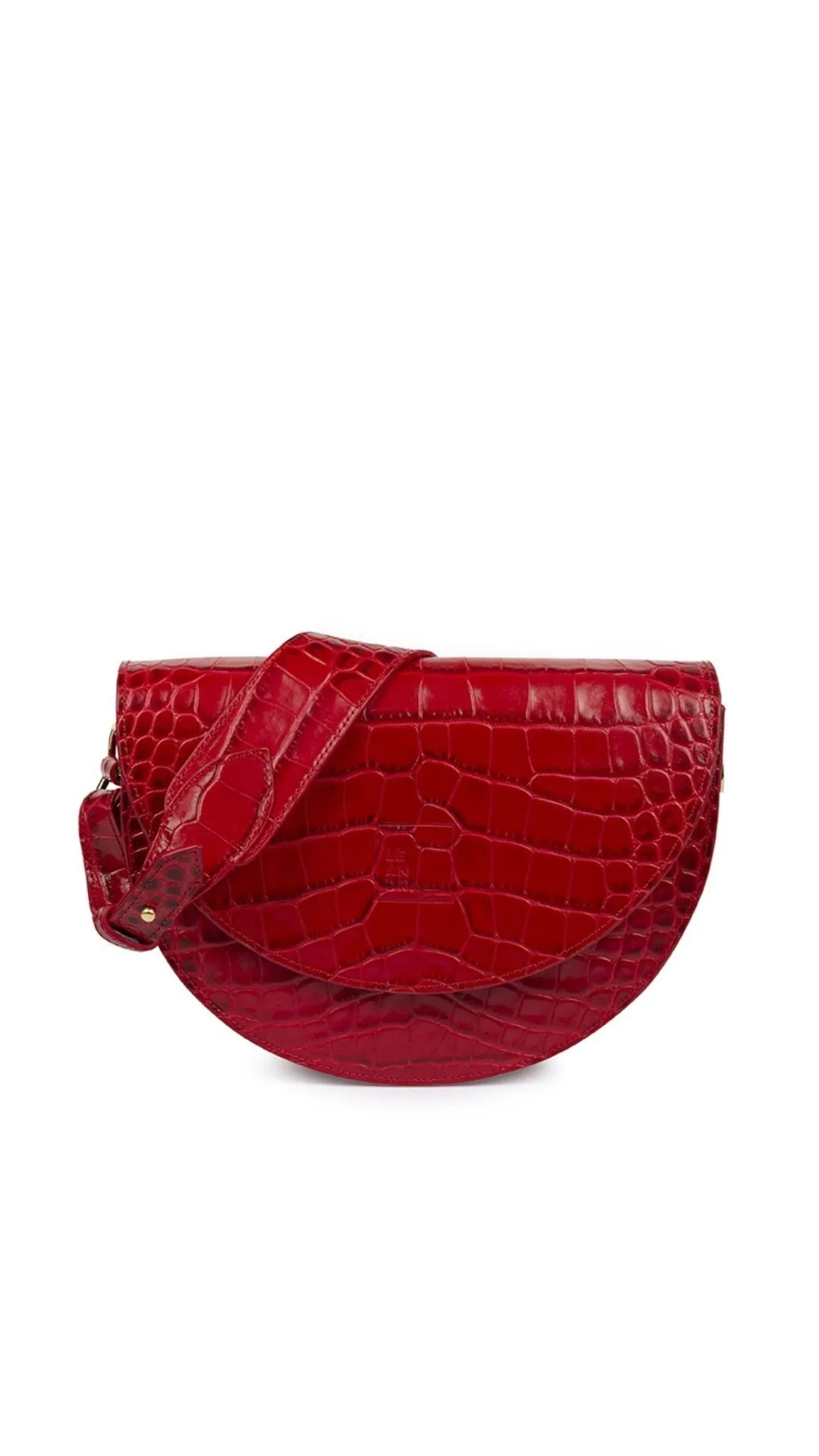 Saddle Croco Bag in Red