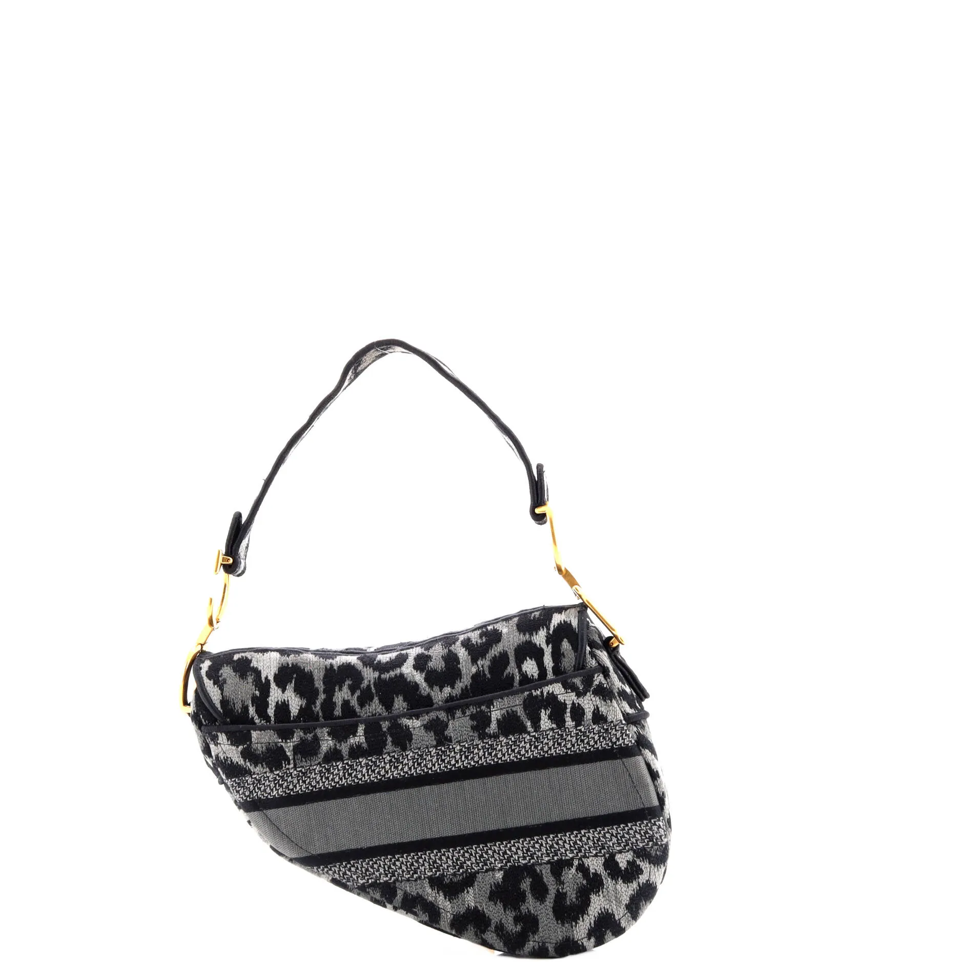 Saddle Handbag Mizza Embroidered Canvas Medium
