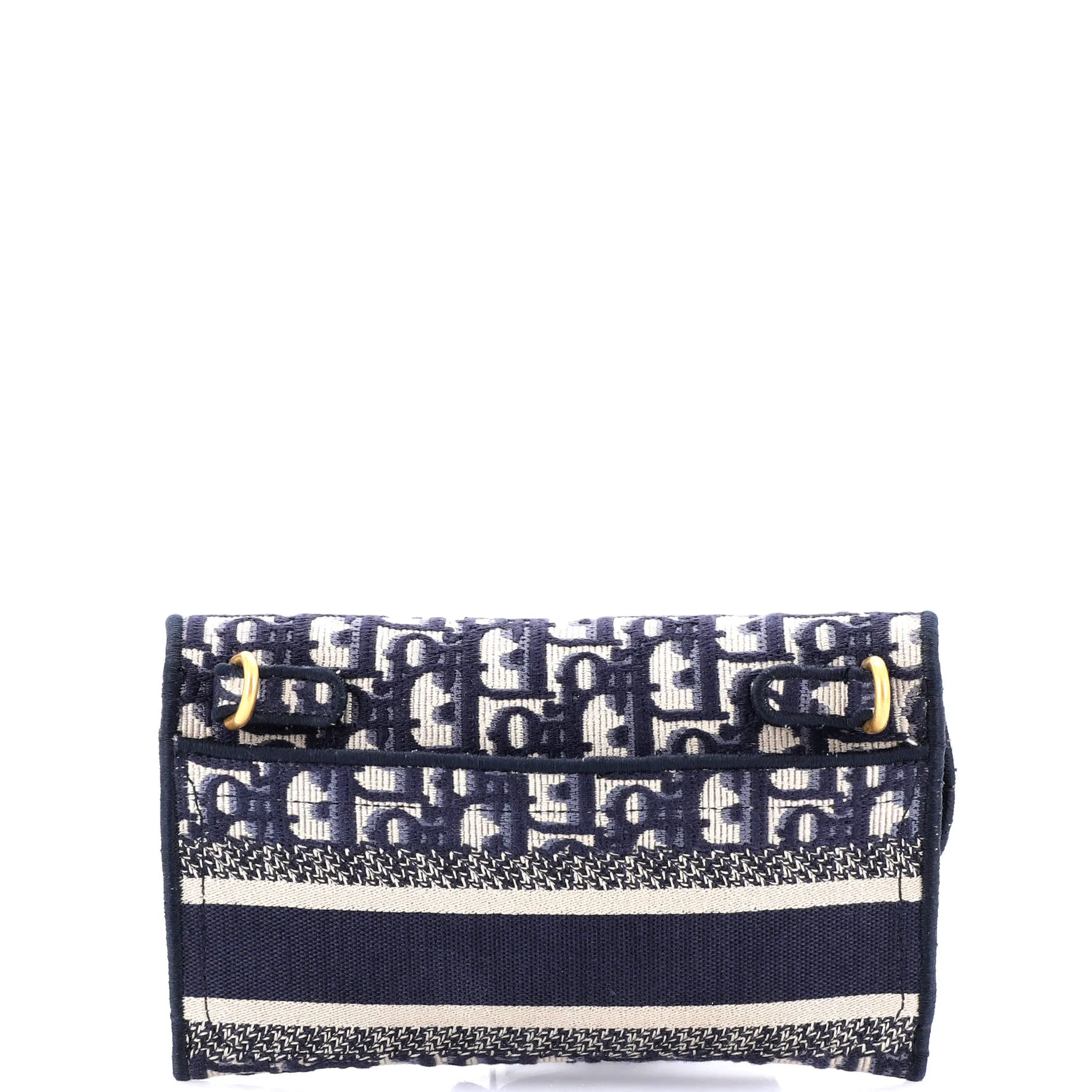 Saddle Slim Belt Pouch Logo Embroidered Oblique Canvas