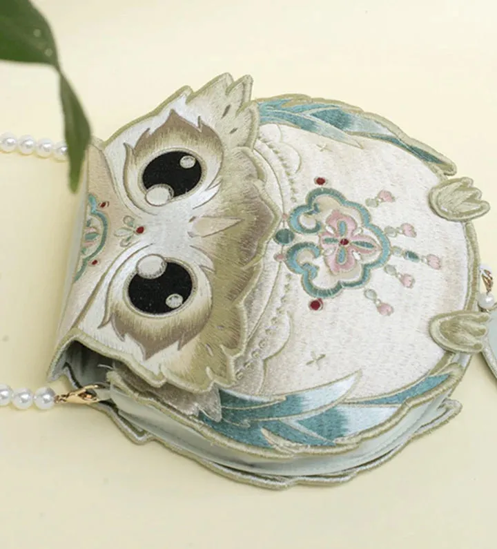 Sage Owl Crossbody Bag