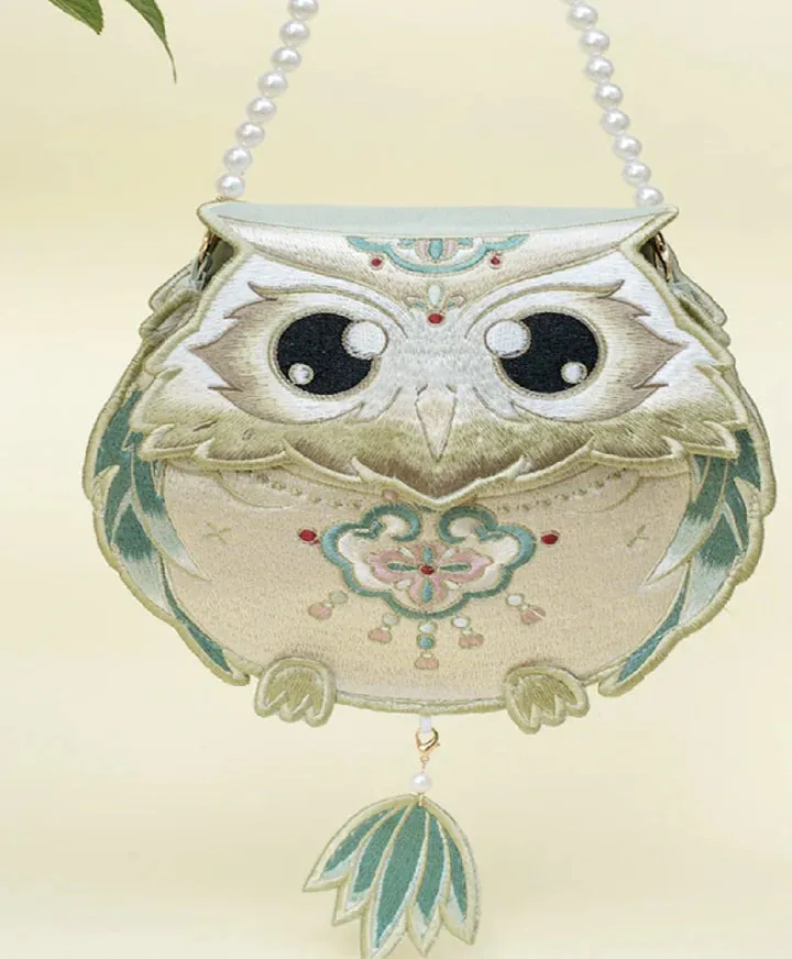 Sage Owl Crossbody Bag