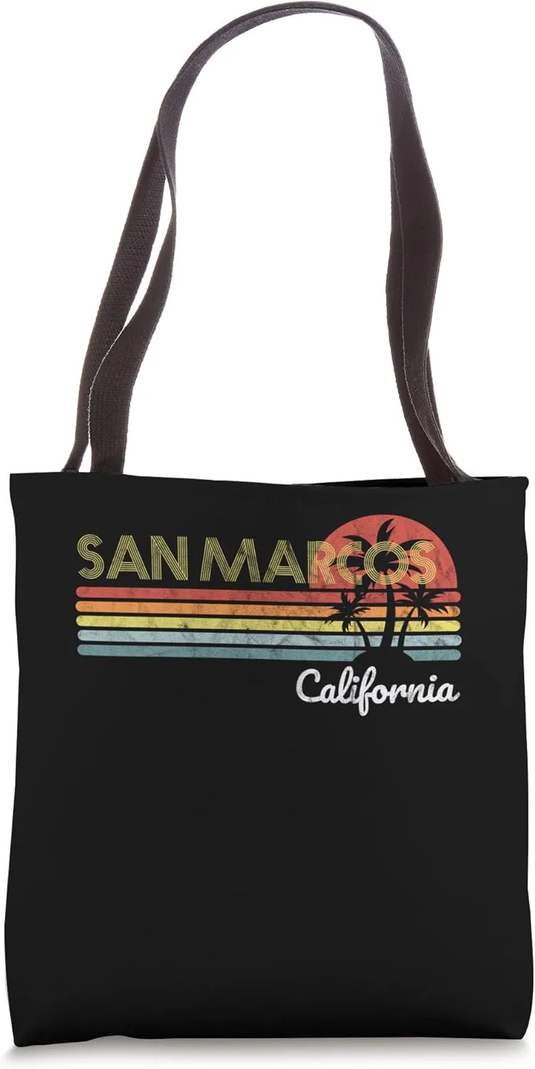 San Marcos, CA California visitor native tourist 70s 80s Tote Bag