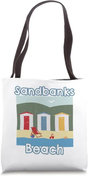 Sandbanks Beach United Kingdom England Vacation Bath House Tote Bag