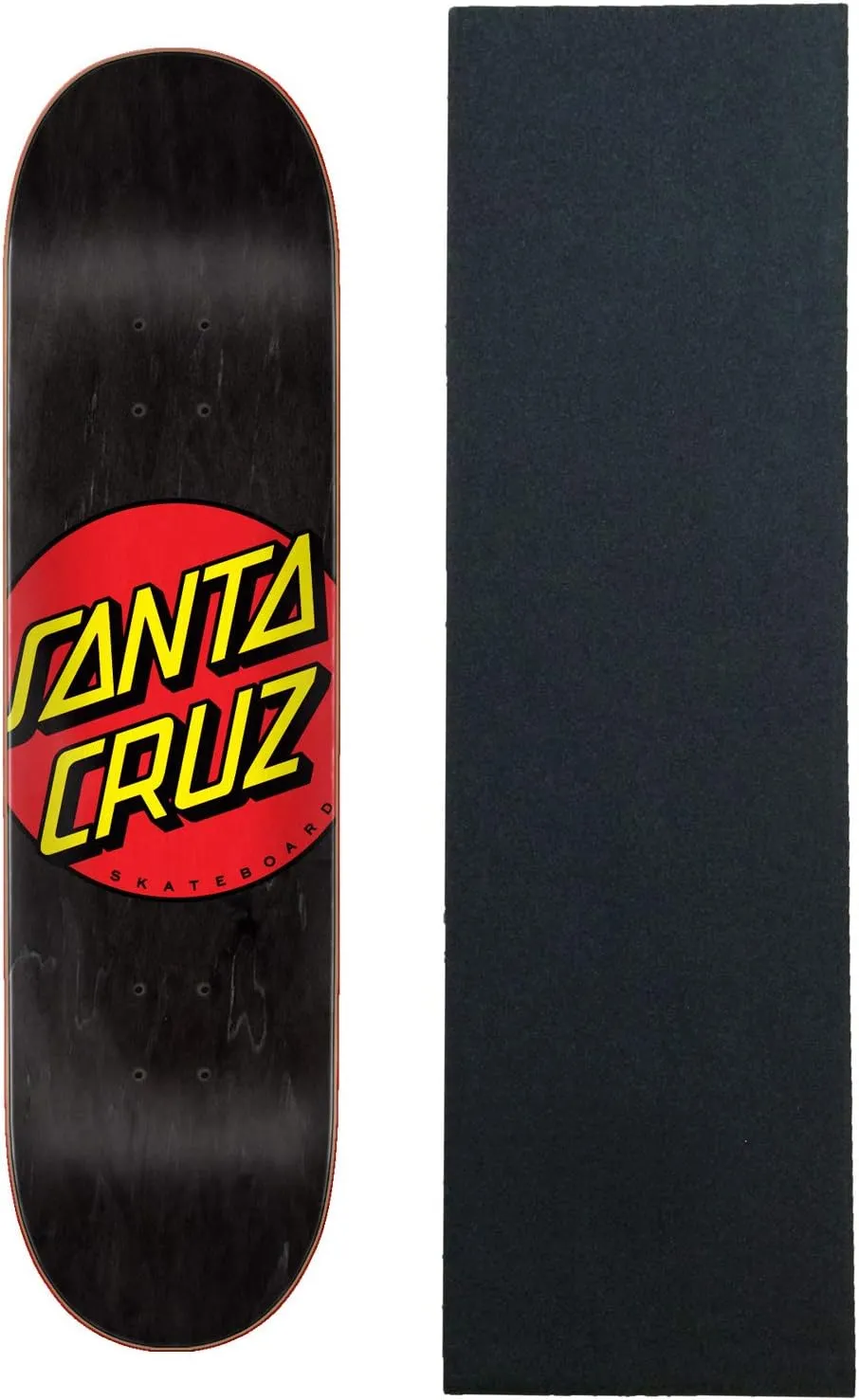 SANTA CRUZ Skateboard Deck Classic Dot Black 8.25" x 31.83" with Grip