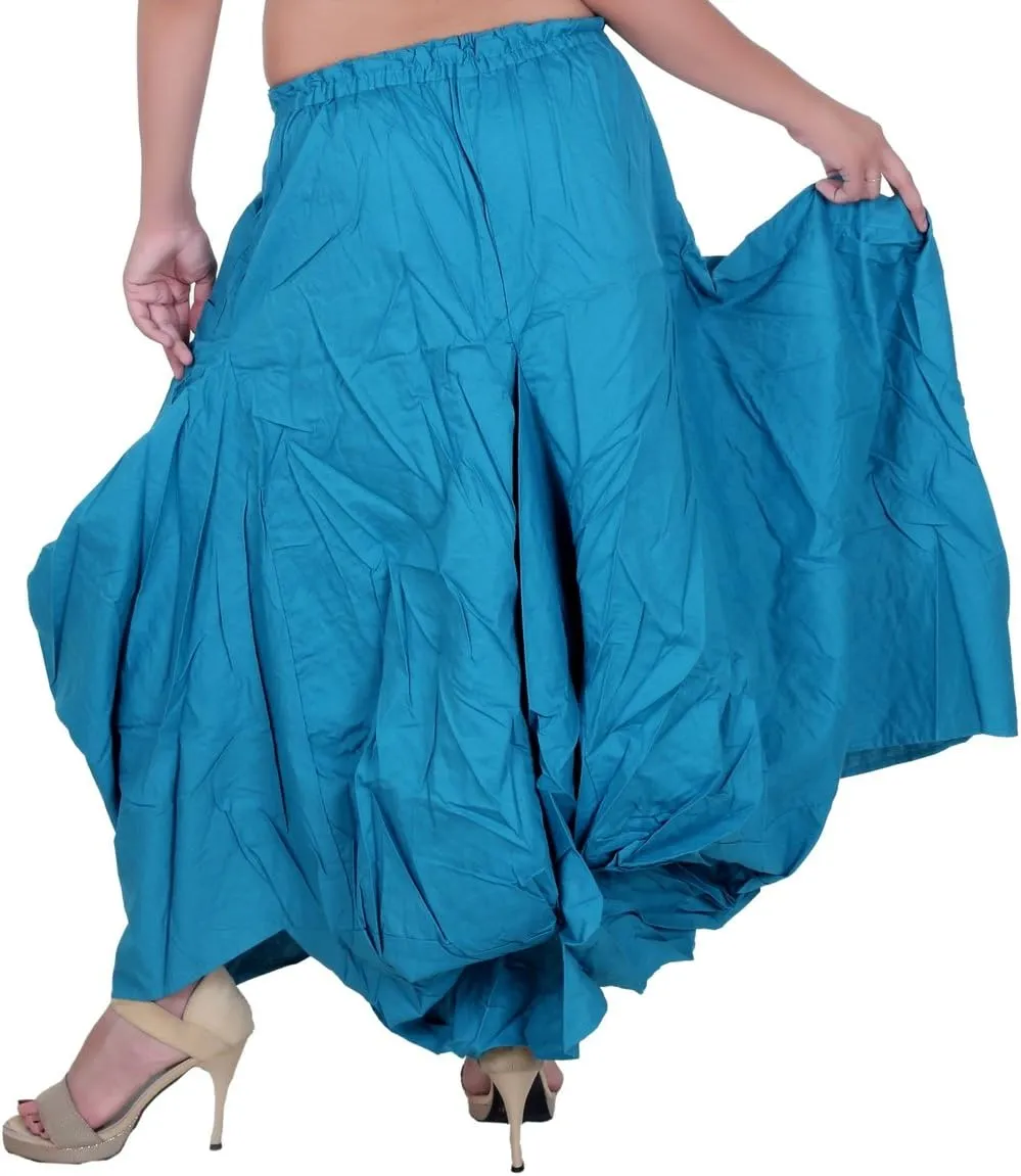 SARJANA HANDICRAFTS Women Cotton Solid Pockets Skirt Hippie Afghani Ethnic