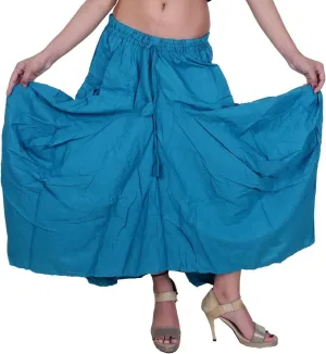 SARJANA HANDICRAFTS Women Cotton Solid Pockets Skirt Hippie Afghani Ethnic