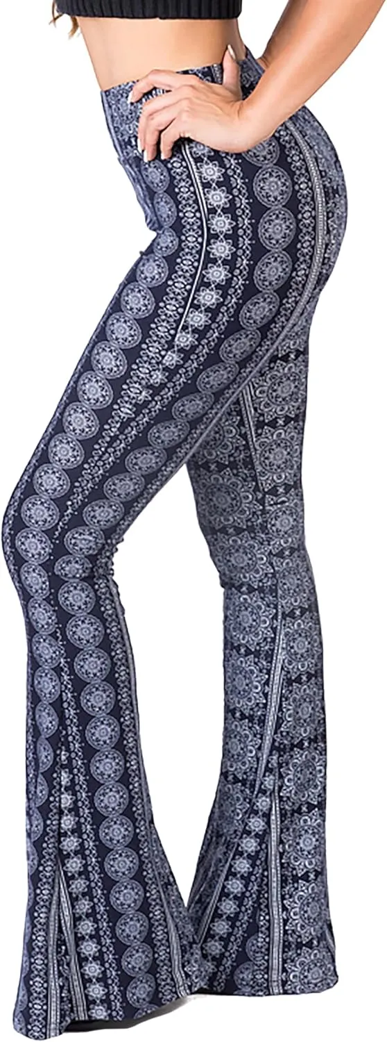 SATINA High Waisted Flare Leggings for Women - Yoga Pants for Women - Buttery Soft Bell Bottom Palazzo - Versatile Sizing