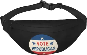 Save America Vote Red Republican Fanny Packs Mans Woman Adjustable Crossbody Bag For Sports Leisure Travel Cycling Hip Pack