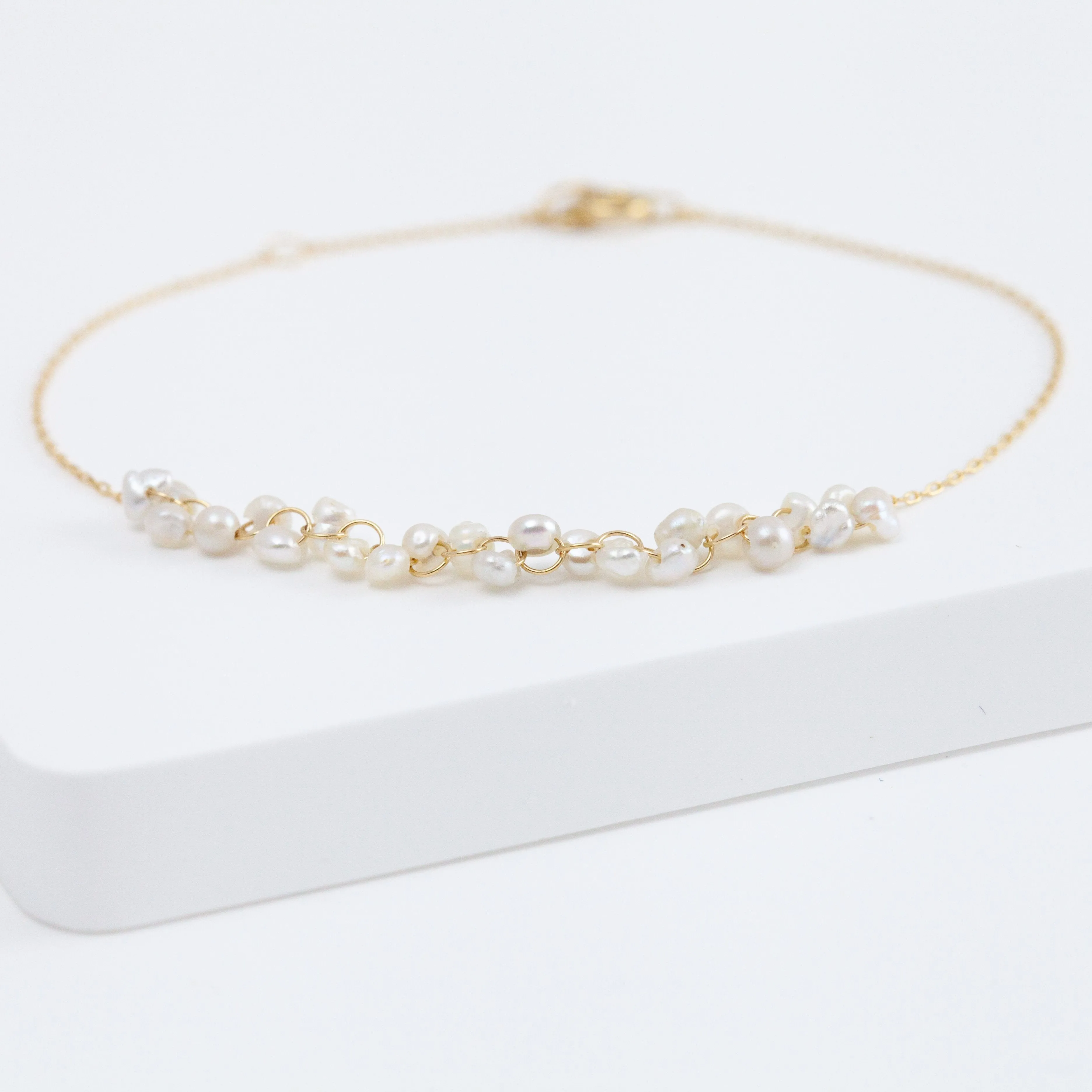 Sazare pearl chain bracelet