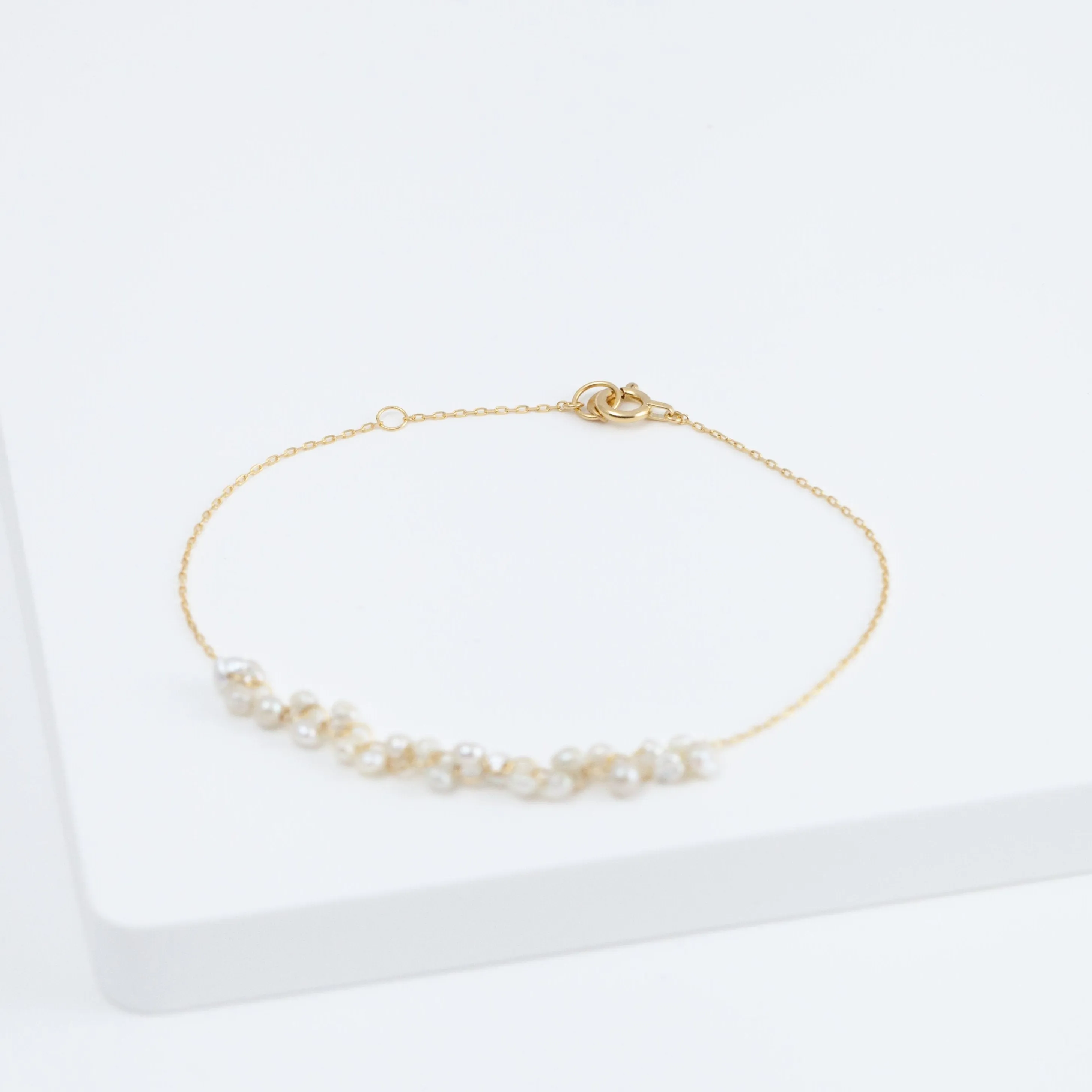 Sazare pearl chain bracelet