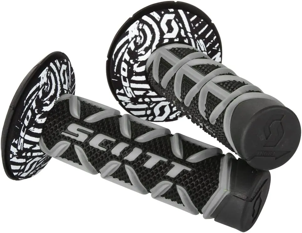 Scott Sports 219626-1019 Gray/Black Diamond Motorcycle Grips Medium