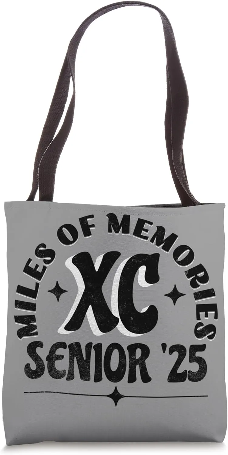 Senior 2025 Cross Country Miles of Memories Distressed Tote Bag