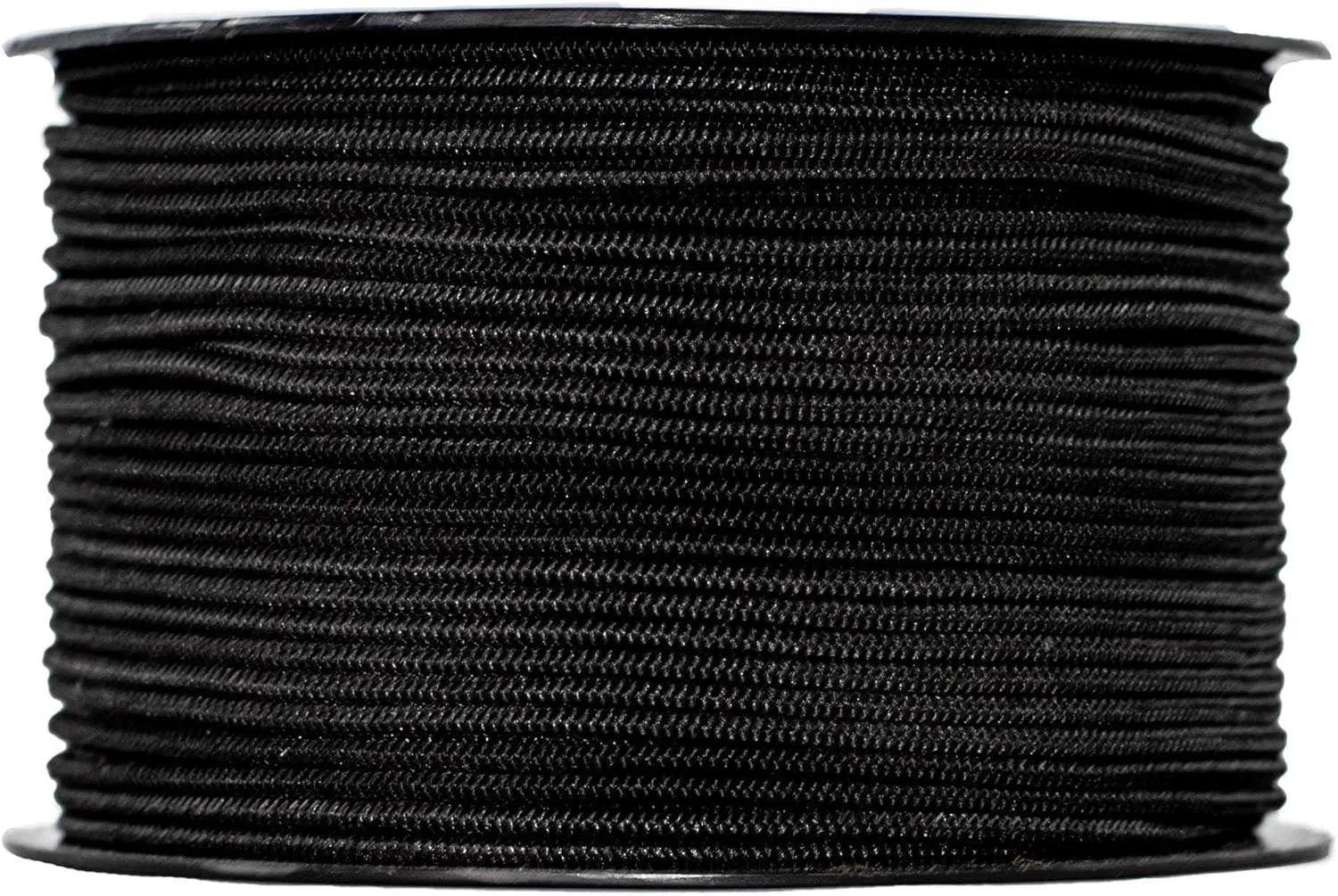 SGT KNOTS Diamond Grip Black Bungee Cord - 100% Stretch Elastic Cord and Absorbent Bungee Shock Cord for Camping, Kayak Deck, Crafting (1/8" x 300ft)