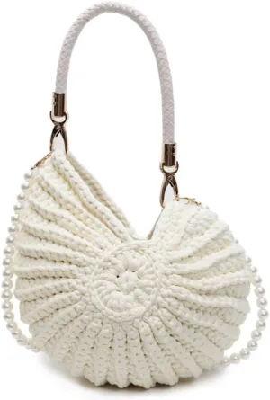 Shell Purse for Women,Handwoven Fashion Seashell Bag Luxury Shell Clutch Purse Unique Clutch Summer Beach Bag