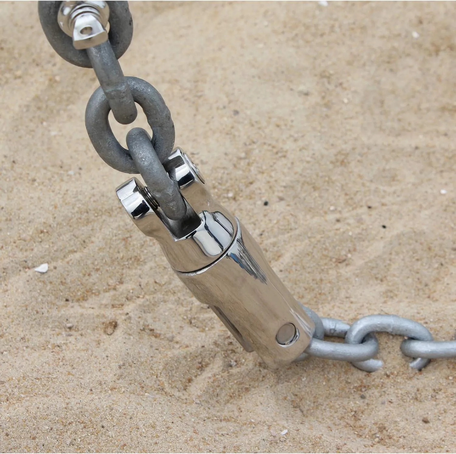 SHENGHUISS Heavy Duty Boat Anchor Chain Swivel Connector 316 Stainless SteelMulti-Directional Anchor Roller (2 Sizes)