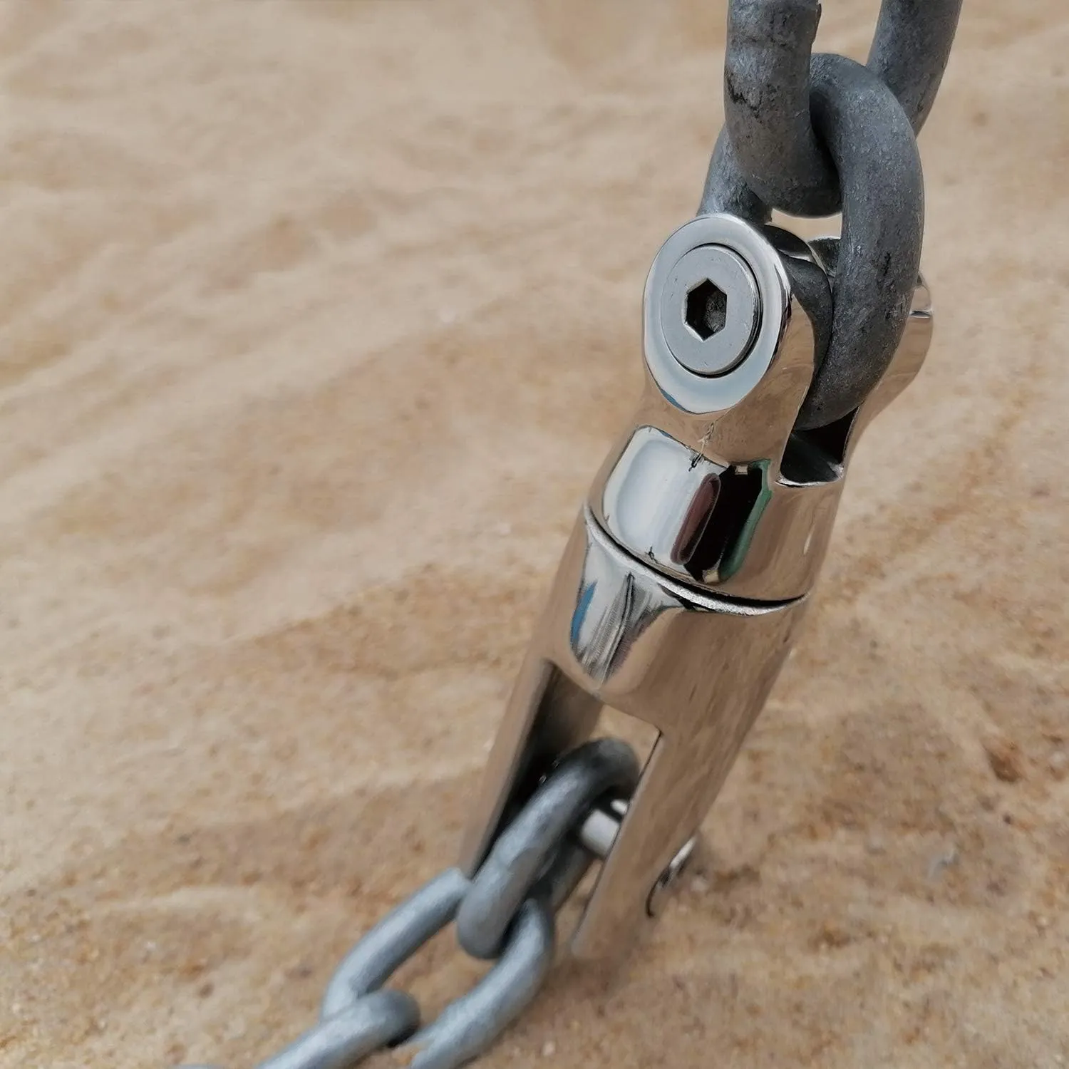 SHENGHUISS Heavy Duty Boat Anchor Chain Swivel Connector 316 Stainless SteelMulti-Directional Anchor Roller (2 Sizes)
