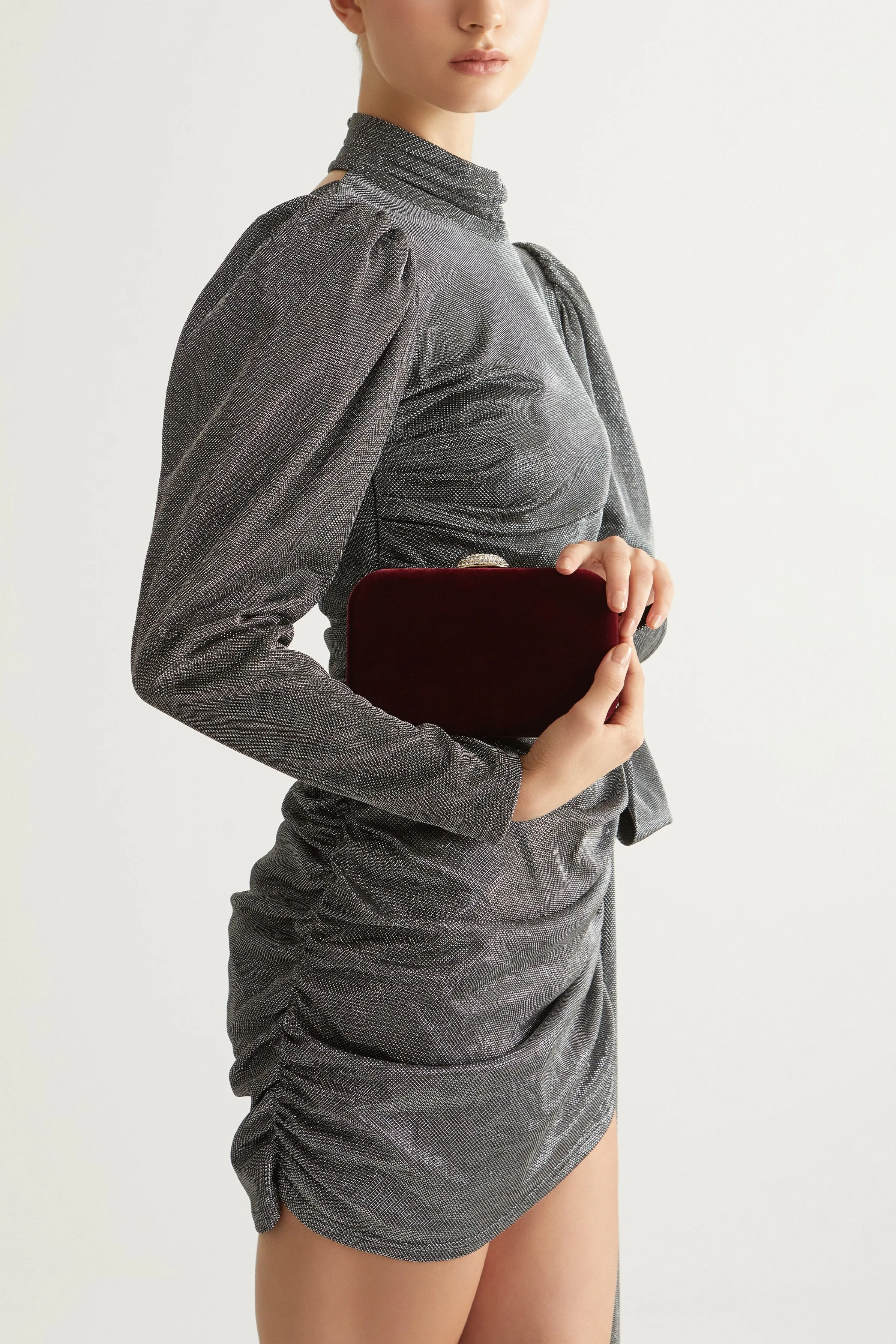 Sienna Velvet Clutch (Plum)
