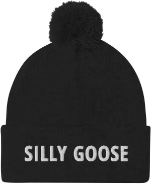 Silly Goose Hat (Embroidered Pom-Pom Beanie)