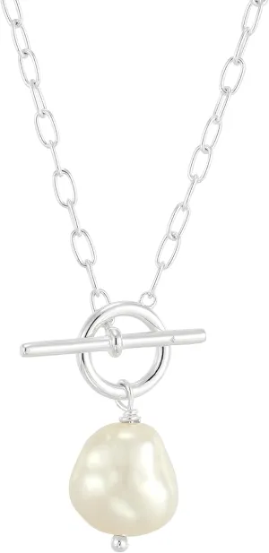 Silpada 'Center Attention' Sterling Silver Pearl Pendant Necklace, 18"