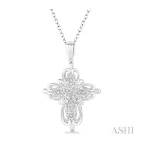 Silver Cross Diamond Fashion Pendant
