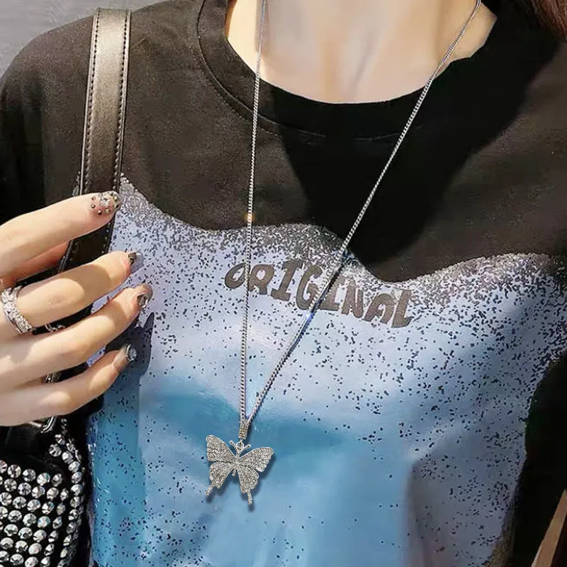 Silver Fishbone Fishbone Necklace With Diamonds Is Versatile And Simple