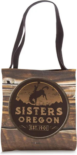 Sisters, Oregon OR Wild West Rodeo Cowboy Tote Bag