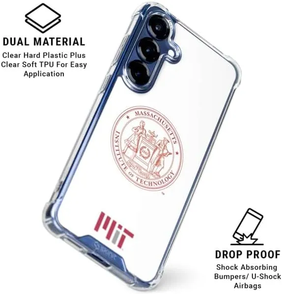 Skinit Clear Phone Case Compatible with Galaxy S25 - Officially Licensed Massachusetts Institute of Technology MIT White Logo Design