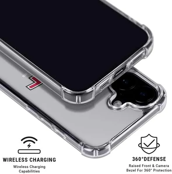 Skinit Clear Phone Case Compatible with iPhone 16 Plus - Officially Licensed Massachusetts Institute of Technology MIT Engineers Grey Design