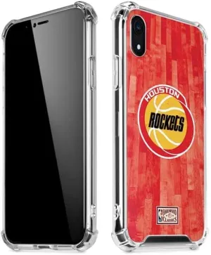 Skinit Clear Phone Case Compatible with iPhone XR - Officially Licensed NBA Houston Rockets Hardwood Classics Design