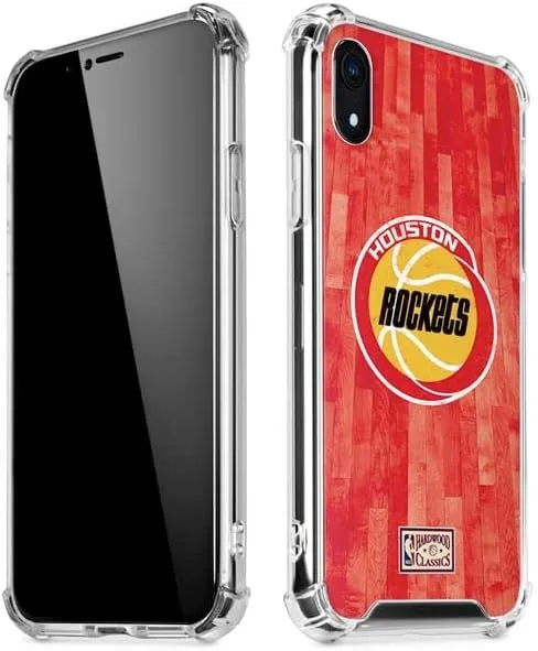 Skinit Clear Phone Case Compatible with iPhone XR - Officially Licensed NBA Houston Rockets Hardwood Classics Design