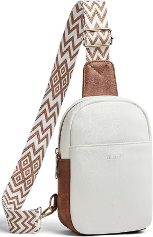 Small Sling Bag for Women Vegan Leather Crossbody Bag Purse for Women Trendy Fanny Packs Chest Bag for Travel