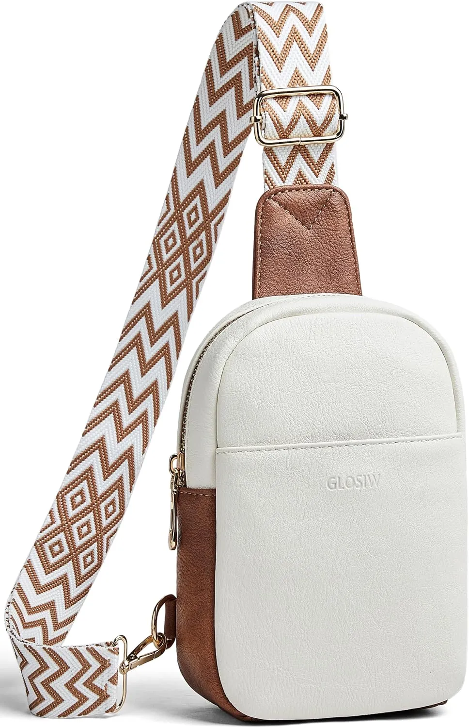 Small Sling Bag for Women Vegan Leather Crossbody Bag Purse for Women Trendy Fanny Packs Chest Bag for Travel