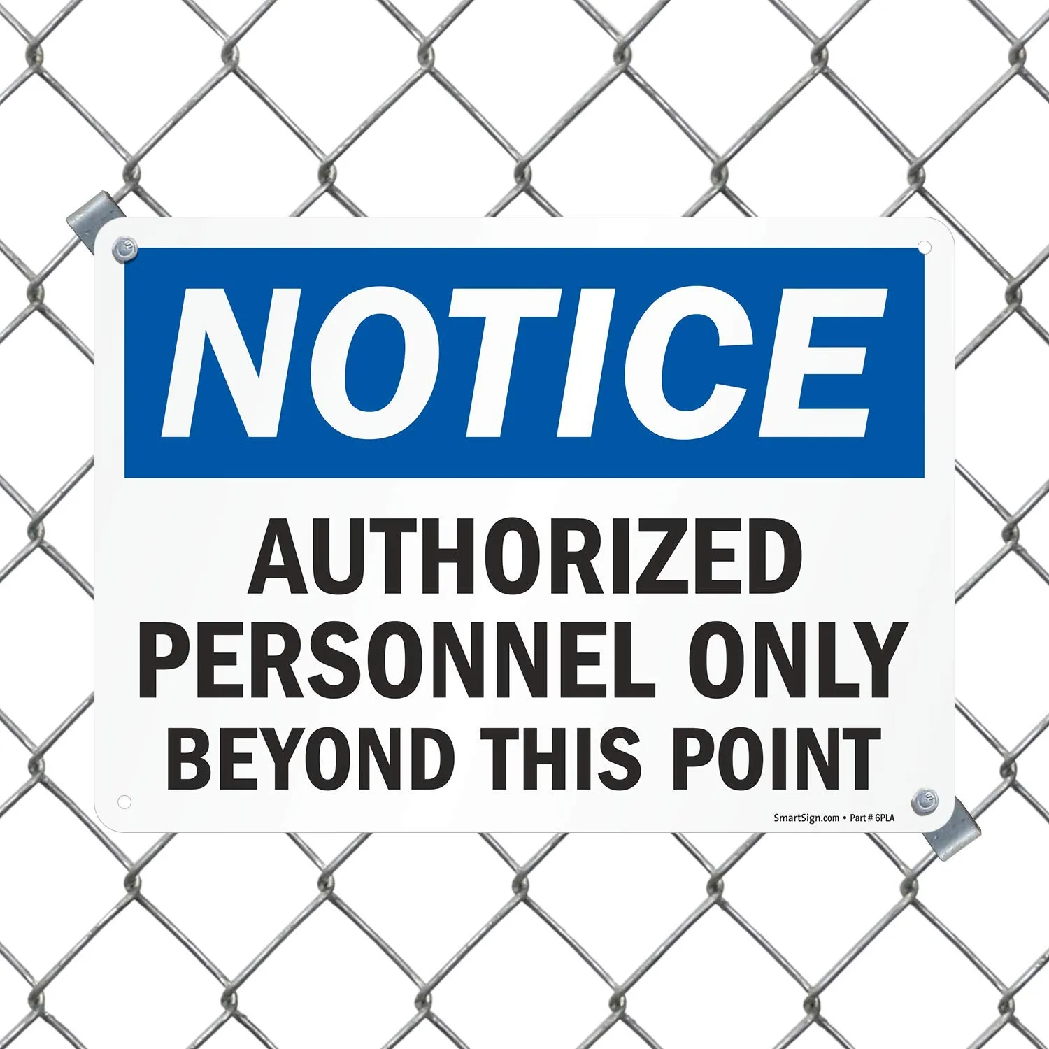 SmartSign "Authorized Personnel Only Beyond This Point" Sign | 10" x 14" Aluminum