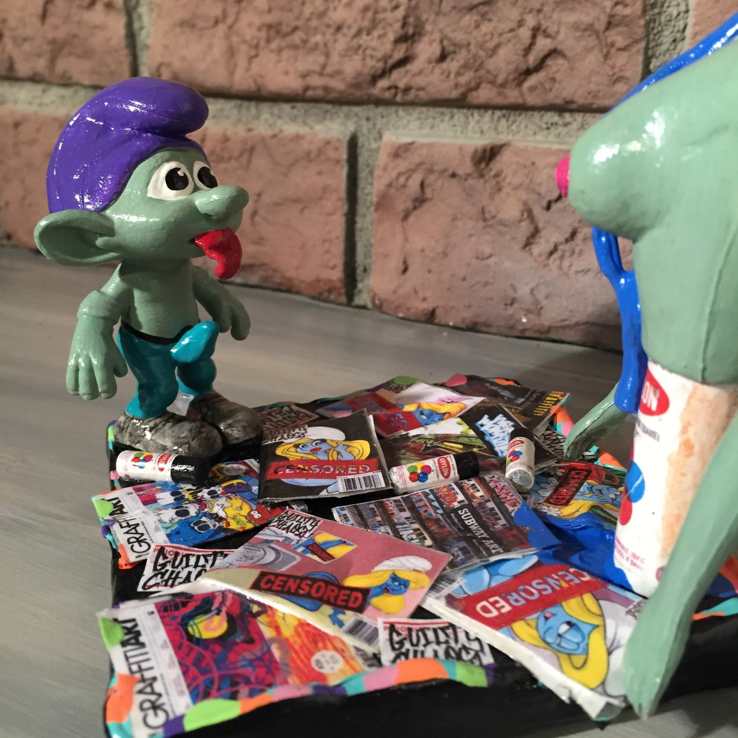 SMURF BONER GRAFFITI SCENE