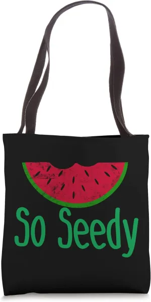 So Seedy Watermelon Funny Outdoor Cookout Watermelon Seeds Tote Bag
