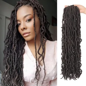 Soft Locs 30 Inch Synthetic 8 Packs Faux Locs Pre Looped Curly Wavy Crochet Hair For Black Women Hair Extensions