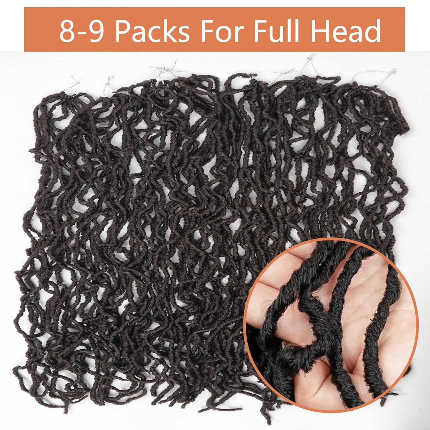 Soft Locs 30 Inch Synthetic 8 Packs Faux Locs Pre Looped Curly Wavy Crochet Hair For Black Women Hair Extensions