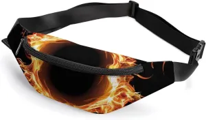Solar Eclipse Pattern Crossbody Fanny Pack Waist Packs Adjustable Shoulder Bags Sling Bag for Hiking Running Cycling