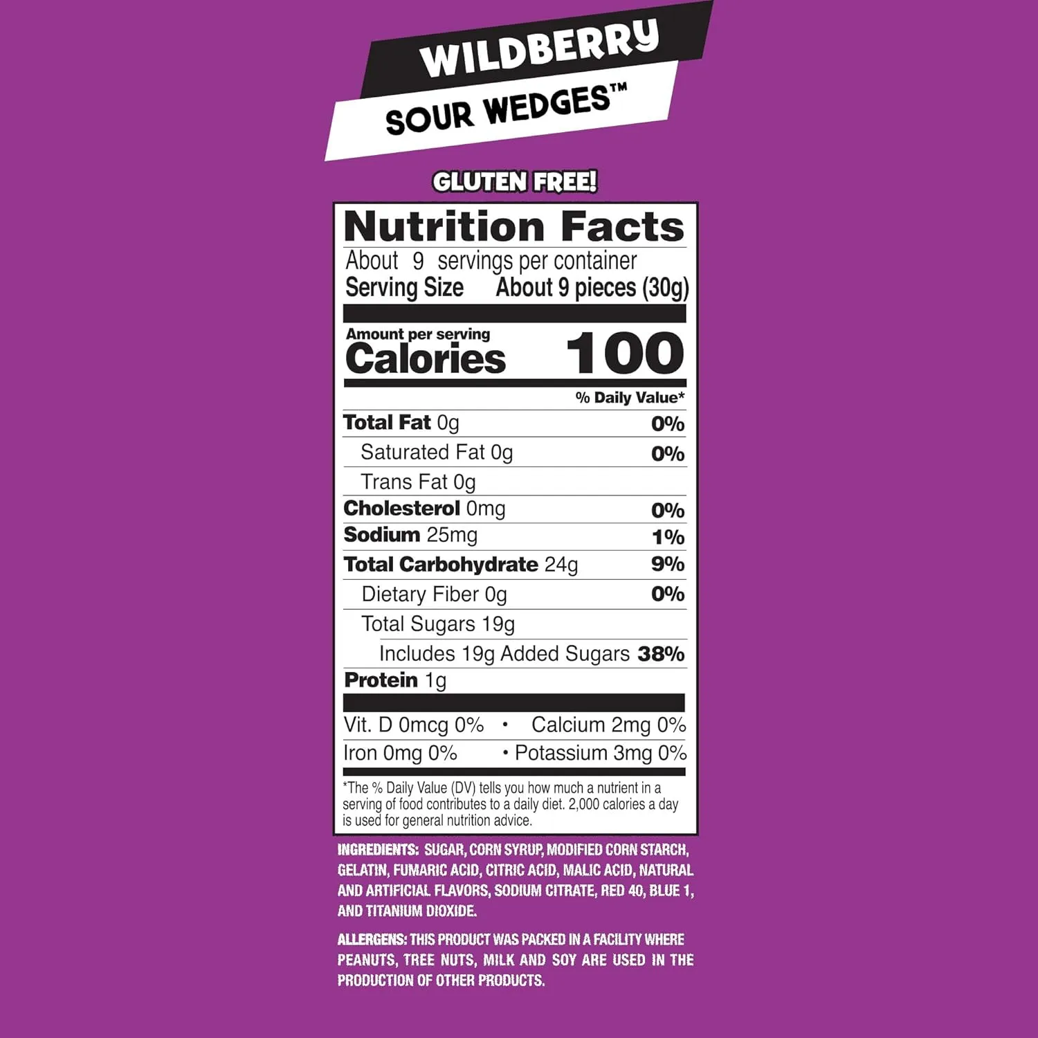 Sour Jacks Sour Candy Gummy Snacks, Wildberry Sour Wedges, Bulk Pack, 5 oz Individual Single Serve Bags (Pack of 2)