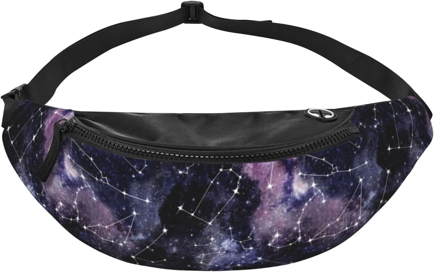 Space Star Pagan Space Black Galaxy Constellation Fashion Casual Fanny Pack Waist Bag Men Women Adjustable Belt Waist Bag For Travel Hiking Cycling Running Festival Carnival