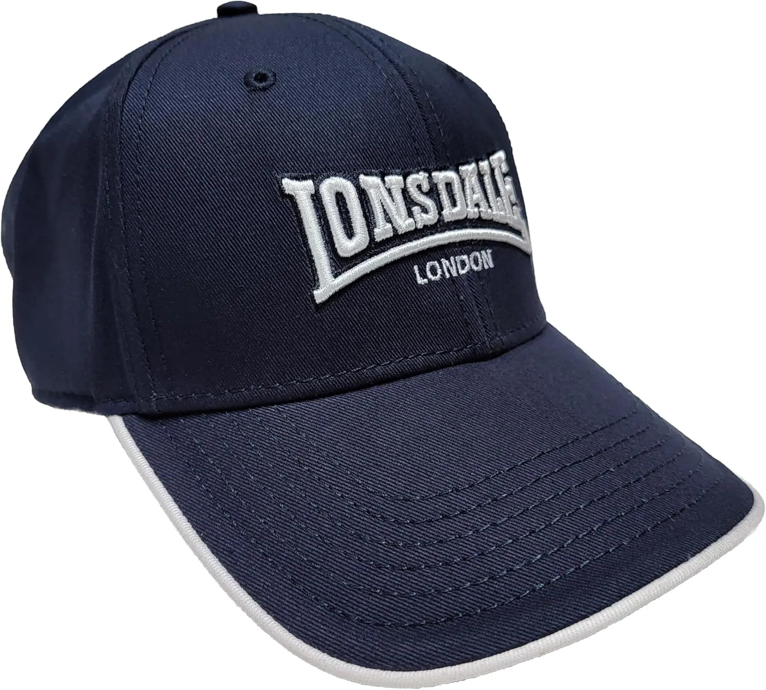Spirit of England Lonsdale Men´s Cotton Navy Blue Baseball Cap Embroided Logo Hat Adjustable